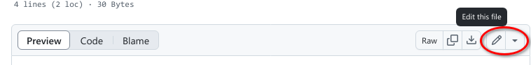 GitHub edit pencil