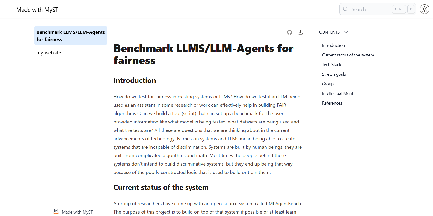 my-websit's other page rendered locally